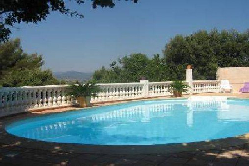 Location de vacances - Villa à Pierrefeu-du-Var - Piscine vue Ouest