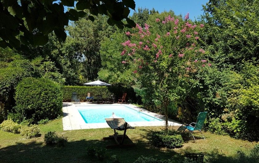 Location de vacances - Villa à Marsolan - La piscine, vue depuis la cuisine