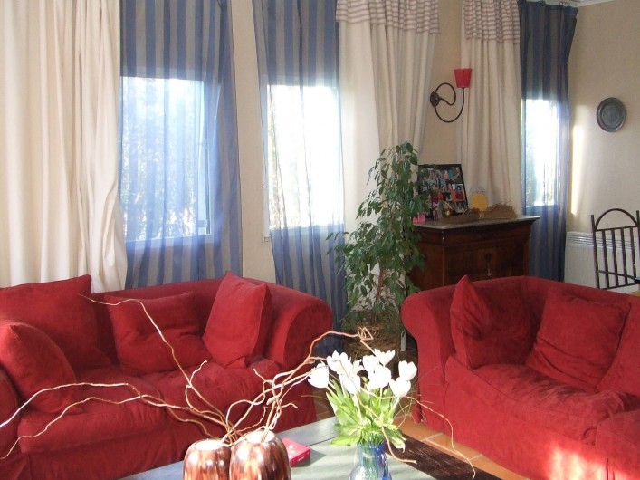Location de vacances - Villa à Saint-Rémy-de-Provence - Salon très ensoleillé et confortable