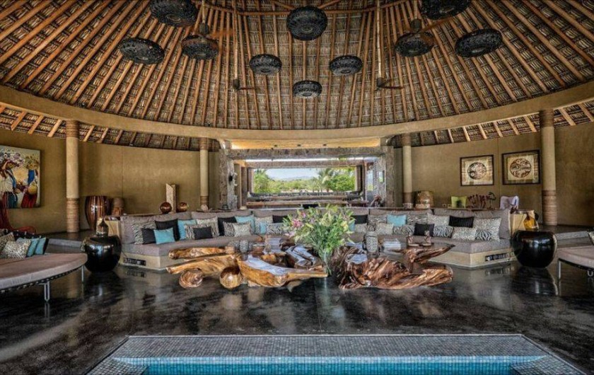 Location de vacances - Chambre d'hôtes à Puerto Escondido - Vue du Palapa principal