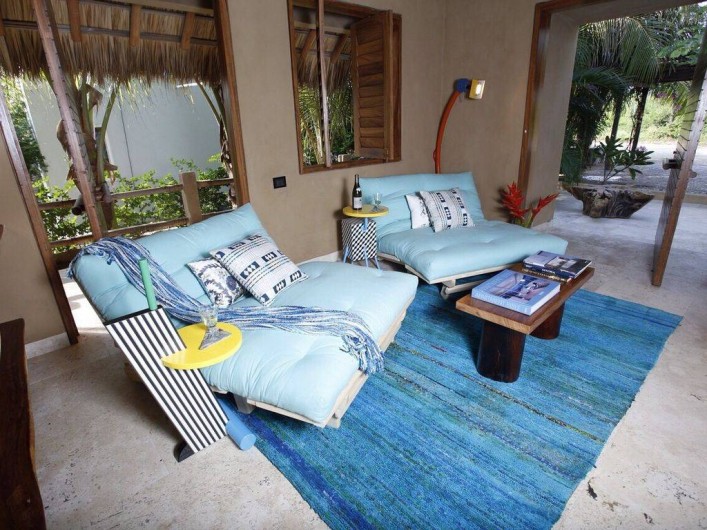 Location de vacances - Chambre d'hôtes à Puerto Escondido - Salon du petit appartement