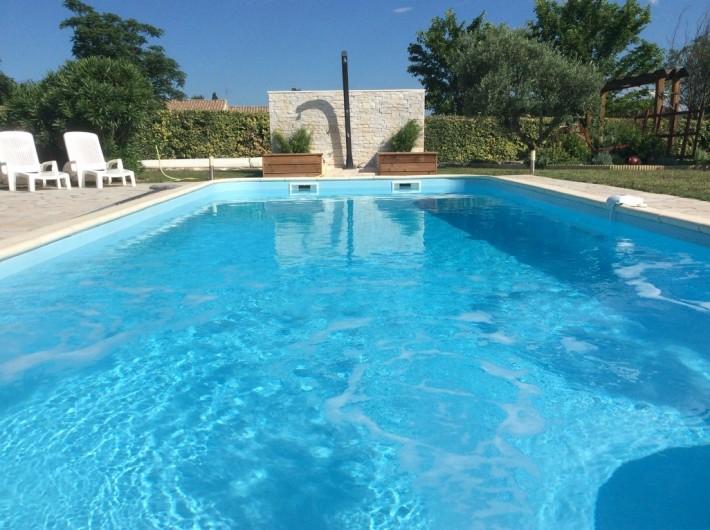 Location de vacances - Villa à Saint-Martin-d'Ardèche - "nouvelle "douche avec ses assises droite et gauche