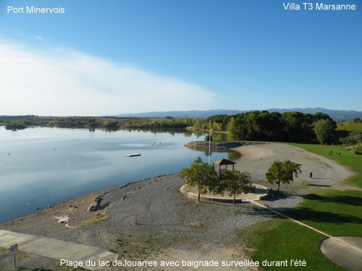 Location de vacances - Villa à Homps - Lac de Jouarres ( juillet et aôut la plage est surveillée par des MNS)
