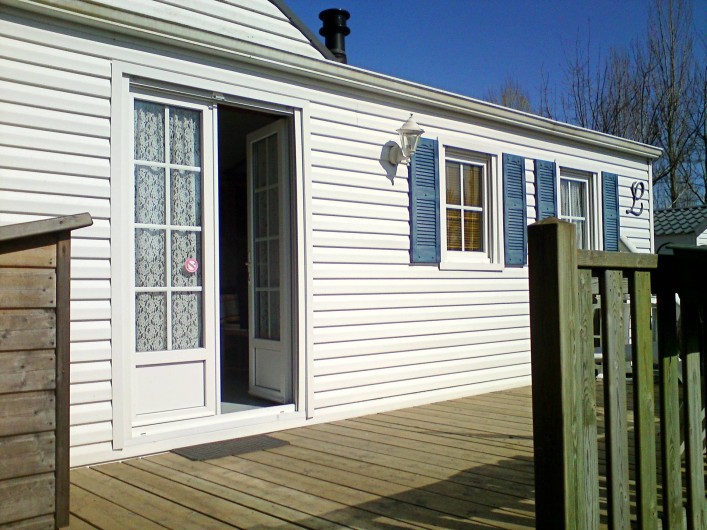 Location de vacances - Bungalow - Mobilhome à Carnac - Mobil-home et terrasse