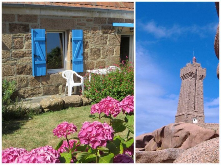 Location de vacances - Gîte à Perros-Guirec - maison de pêcheur  plage et  port à 100m   Ploumanach cotes d armor Bretagne