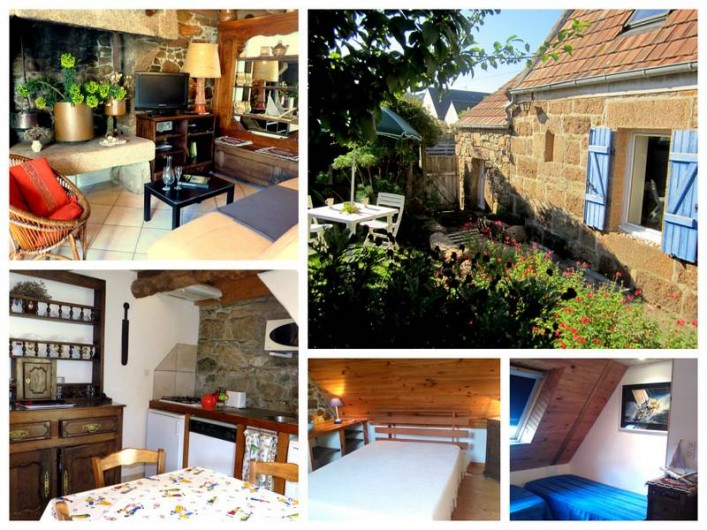 Location de vacances - Gîte à Perros-Guirec - intérieur maison des pêcheurs Ploumanach Perros Guirec