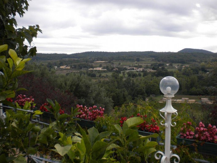 Location de vacances - Villa à Saint-Paulet-de-Caisson - Panorama depuis terrasse Sud