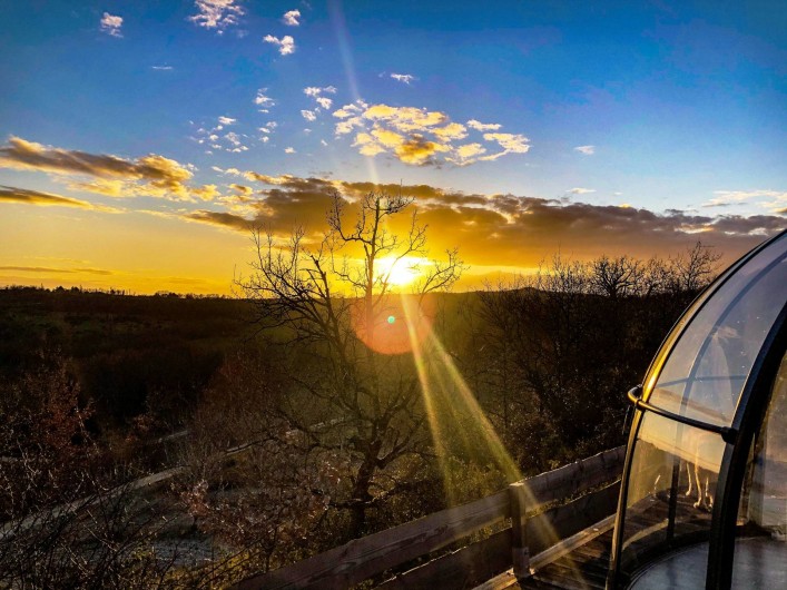 Location de vacances - Insolite à Labastide-de-Penne - coucher de soleil sur le dôme confort