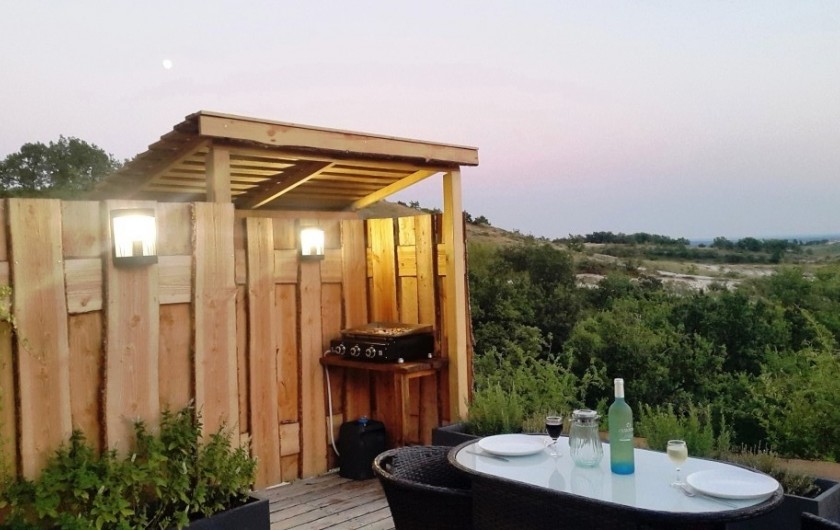 Location de vacances - Insolite à Labastide-de-Penne - terrasse du dôme confort