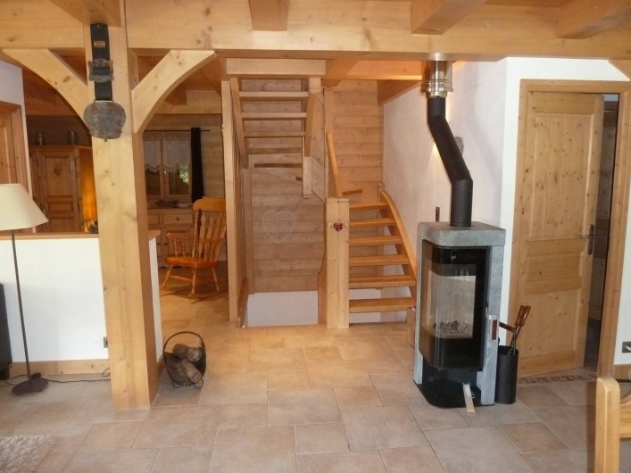 Location de vacances - Chalet à Megève - le poêle
