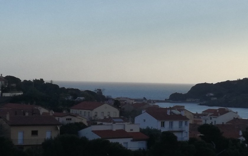 Location de vacances - Villa à Port-Vendres - Vue du port et de la mer depuis la terrasse exposée est