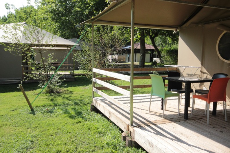 Location de vacances - Bungalow - Mobilhome à La Garette - Bungalow toilé 40m2 4 personnes  (terrasse)