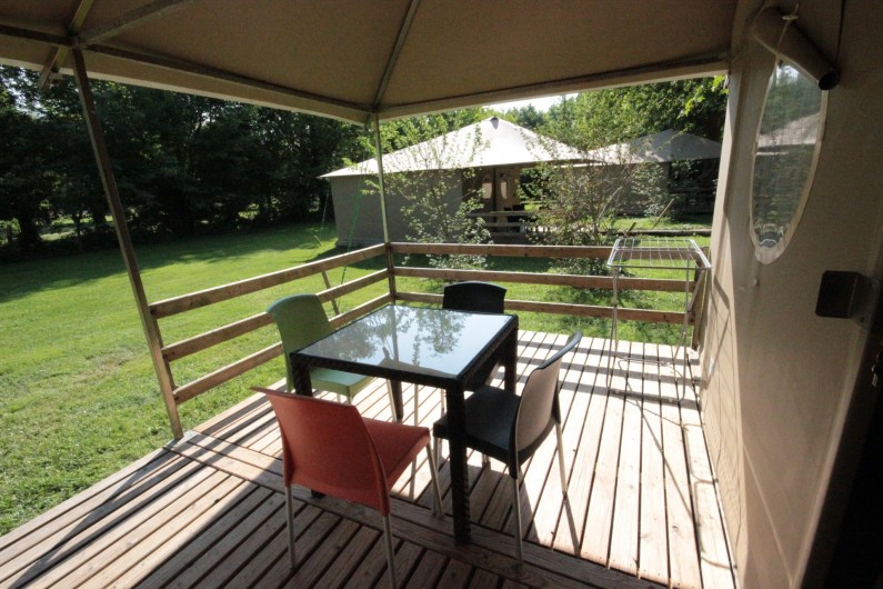 Location de vacances - Bungalow - Mobilhome à La Garette - Bungalow toilé 40m2 4 personnes (terrasse)