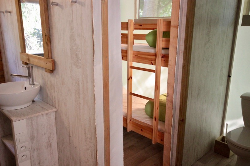 Location de vacances - Bungalow - Mobilhome à La Garette - Chalet toilé 60m2 6/8 personnes (chambre 3 lit superposé)