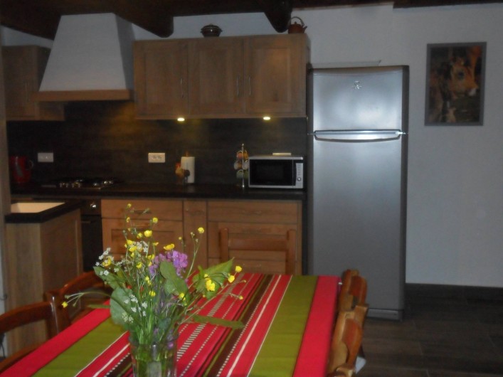 Location de vacances - Gîte à Saint-Pierre-de-Nogaret - Cuisine  de grande qualité ouverte sur le séjour pour plus de convivialité